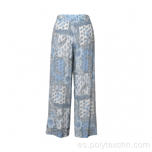 Pantalón largo holgado floral Boho Pantalones